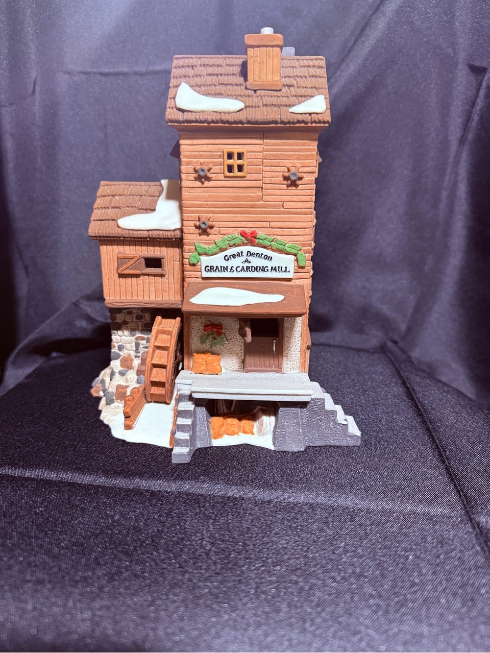 Department 56 Brown & White Great Denton Grain & Carding Mill Figurine